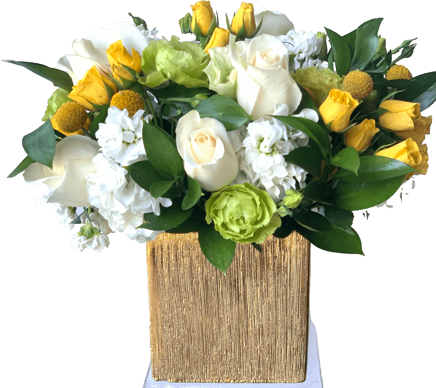 Bright blooms with roses, lisianthus, spray roses
