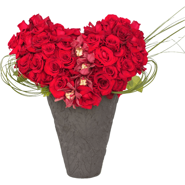 arrangement of fresh premium red roses