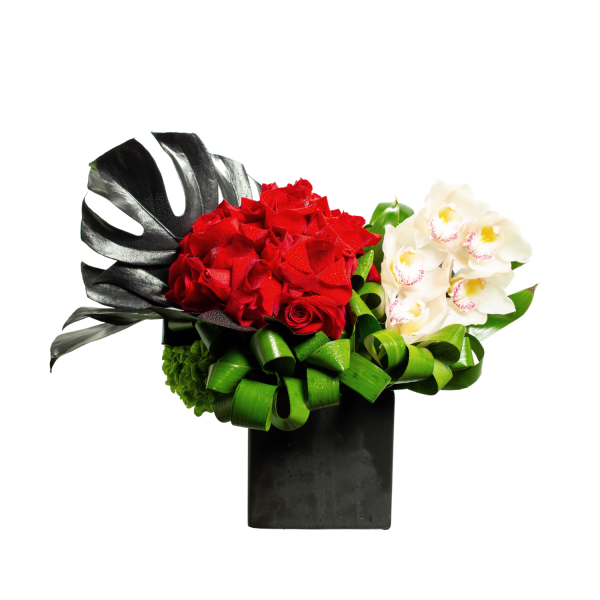 mixed flower bouquet for valentine's day