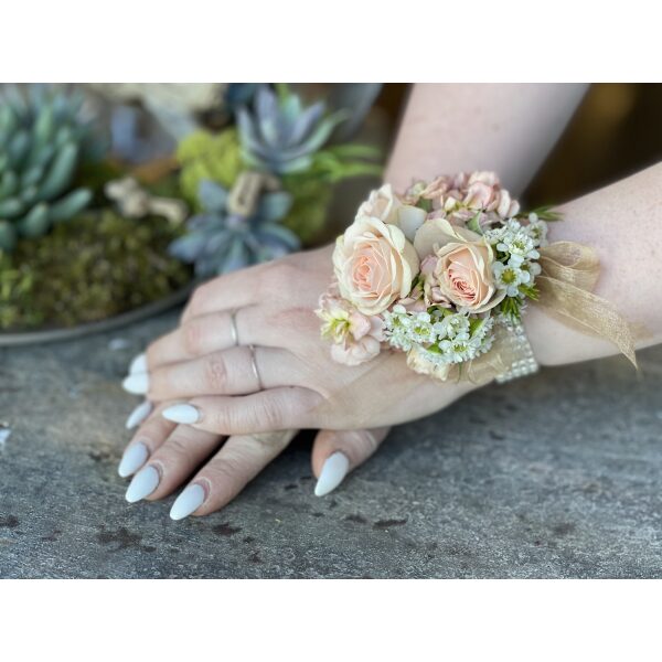 bling bracelet flower corsage